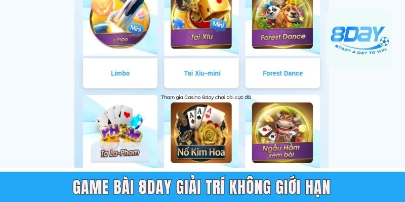 Game bài 8day giải trí không giới hạn