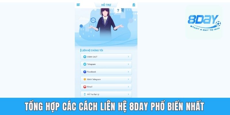 Liên Hệ 8day - Tổng Hợp 06 Cách Kết Nối Phổ Biến Nhất Tổng hợp các cách liên hệ 8day phổ biến nhất